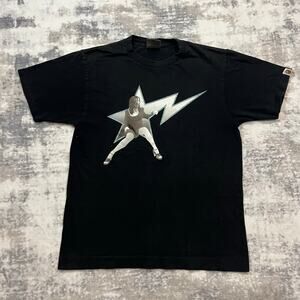 Authentic Bape 2000's Star Girl Glitter Tee M